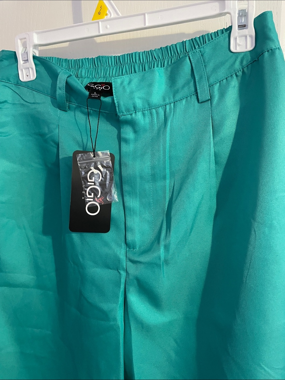 NWT Gigio High-Rise Teal Bermuda Shorts for Women - Size Large - Picture 3 of 8
